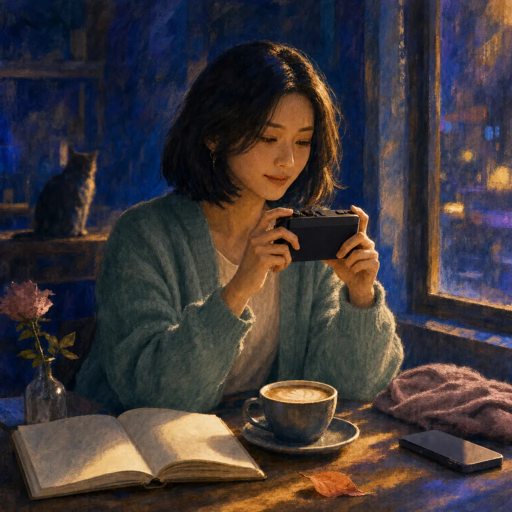 FOSJ 朋友圈诗人在暖色窗边拍摄拿铁、落叶与手账组成的生活静物